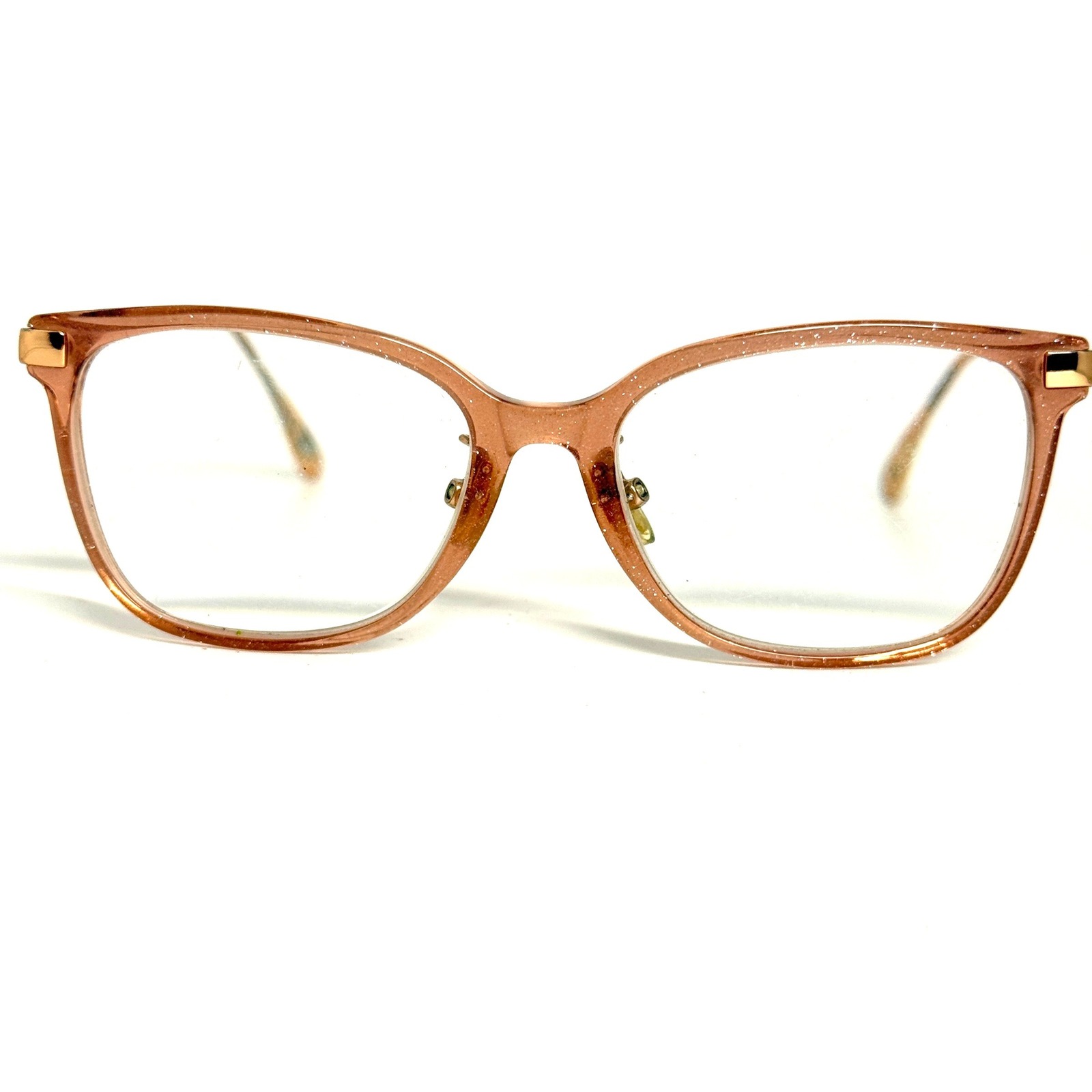 Jimmy Choo Jc166 Rose Gold Glitter Cat Eye Eyeglasses Frames Women 52-16-140